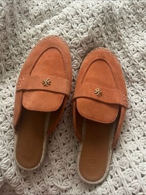Tory Burch Women’s Suede Slip-On Loafers in Burnt Orange